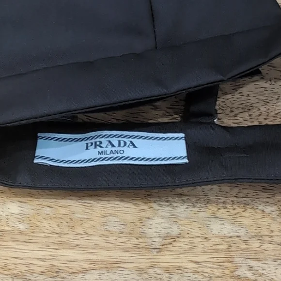 Prada Black Triangle Re-Nylon Satin Bra Top 0 IT 36 - Picture 2 of 6